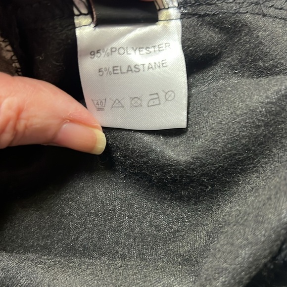 Micas Color Block Patchwork Faux Leather Skirt - Picture 6 of 7